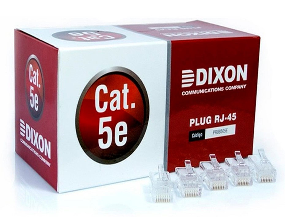 Conector Rj45 Dixon Plug Cat 5e ( Pr88505e ) Caja X 100 Unidades