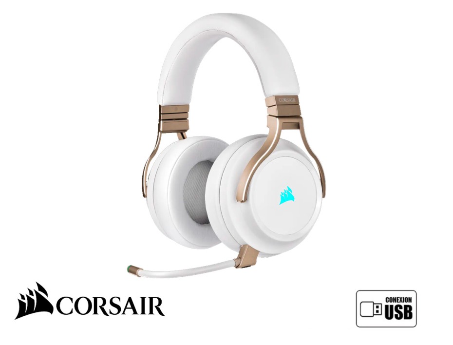 AURICULAR INALAMBRICO CORSAIR VIRTUOSO RGB GAMING | PERLA (CA-9011224-NA)