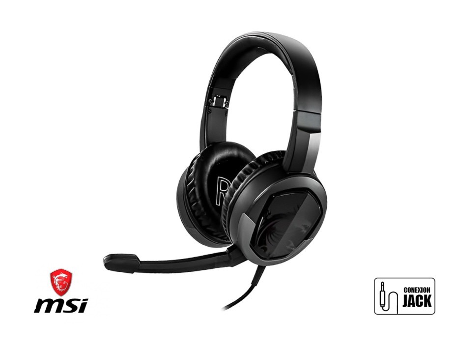 Auricular Msi Immerse Gh30 V2 Gaming (gh30 V2) Con Microfono, Interfaz Jack 3.5 Mm, Negro