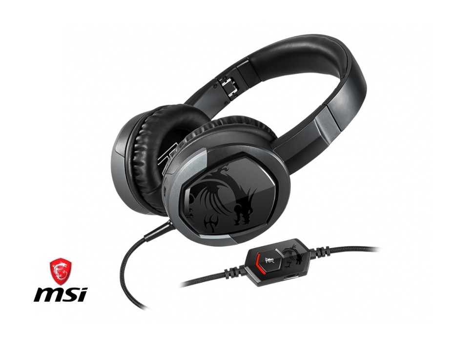 Auricular Msi Immerse Gh30 V2 Gaming (gh30 V2) Con Microfono, Interfaz Jack 3.5 Mm, Negro