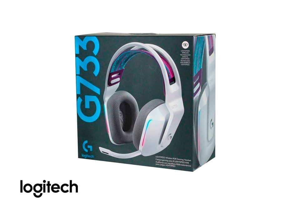 Auricular Inalambrico Logitech Lightspeed Rgb G733 Gaming (981-000882) Con Microfono, Blanco