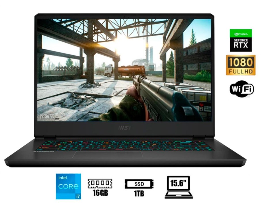 Laptop Msi Core I7-12650h Vector Gp66 12uhso-654 Gaming (vectorgp6612654) 15.6" Fhd 360hz, Ram 16gb, Ssd 1tb,  Rtx 3080ti 16gb, Win11,  Us., 12gen