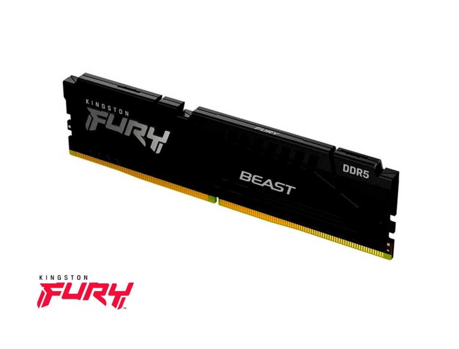 Memoria Ram Kingston Fury Ddr5 32gb Beast (kf552c40bb-32) 5200 Mt/s, Negro