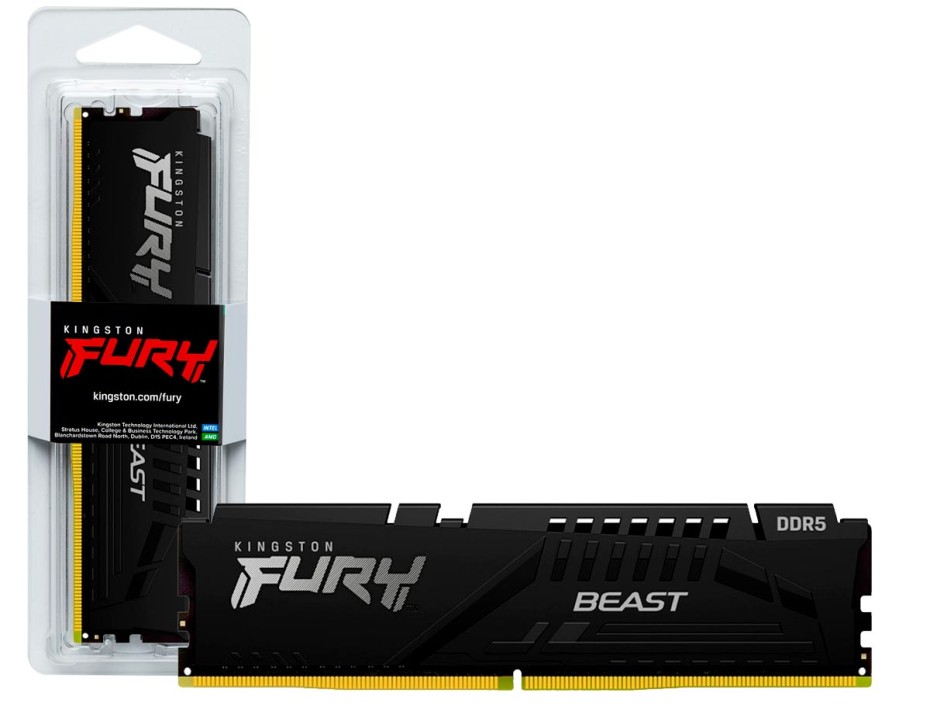 Memoria Ram Kingston Fury Ddr5 32gb Beast (kf552c40bb-32) 5200 Mt/s, Negro