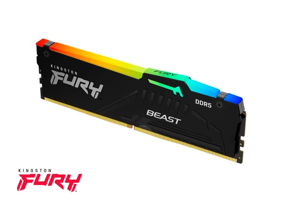 Memoria Ram Kingston Fury Ddr5 32gb Beast (kf556c40bba-32) 5600 Mt/s, Negro, Rgb