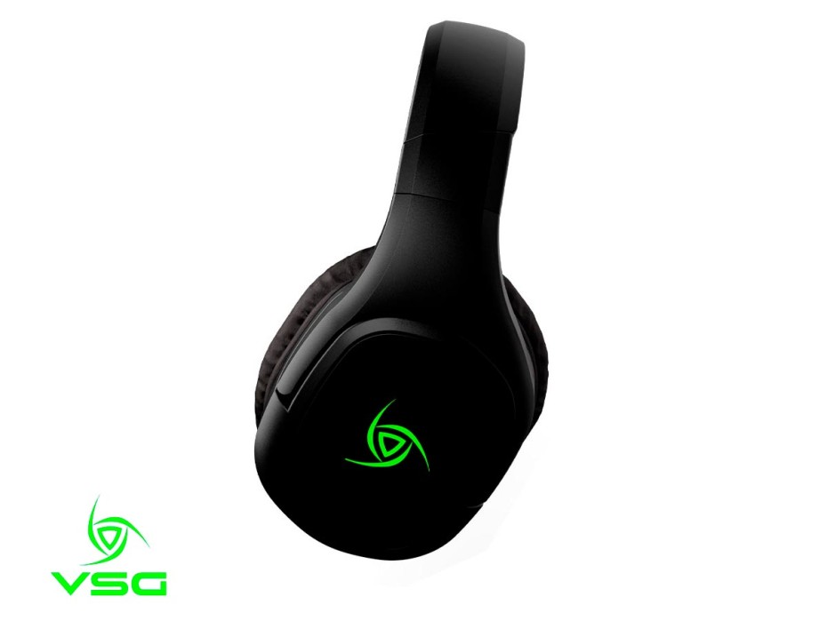 Auricular Inalambrico Vsg Gaming Gravity (vg-wh807-blk) Con Microfono, Interfaz Usb, Rgb, Negro