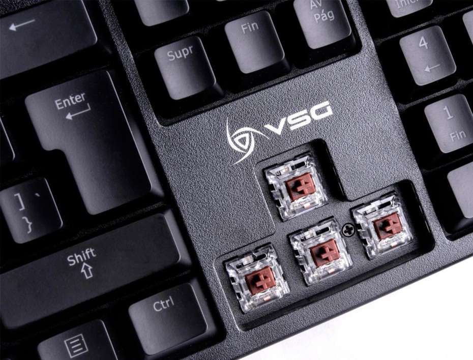 Teclado Gamer Vsg Alnilam (vg-km983-blk-brw) Mecanico, Switch Brown, Led Rgb, Negro