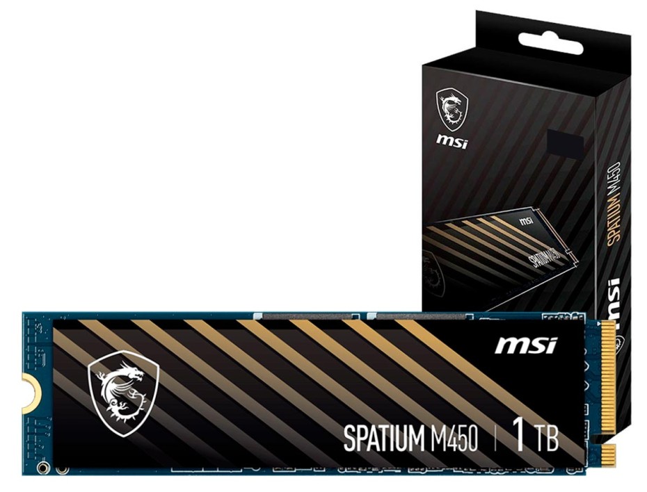 Unidad De Almacenamiento Ssd M.2 Pcie Msi 1tb Nvme Spatium M450, 2280 (sm450n100) 3600mb/s