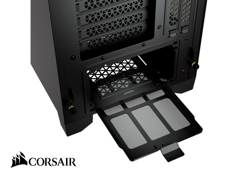 Case Corsair Icue 4000x Rgb S/fuente (cc-9011204-ww) Panel De Vidrio, 3 Ventiladores, Led Rgb, Negro