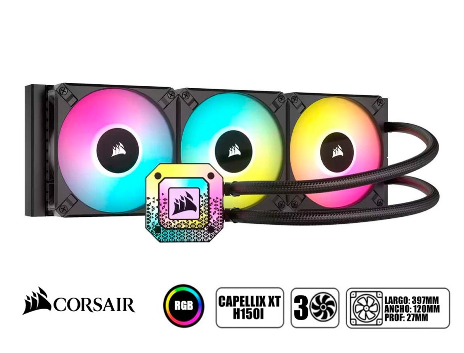 Sistema De Enfriamiento Liquido Corsair Icue H150i Elite Capellix Xt (cw-9060070-ww)