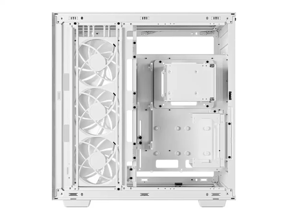 Case Deepcool Ch780 Wh S/fuente (r-ch780-bkade41-g-1) Paneles De Vidrio, 3 Ventiladores, Led Argb, Blanco