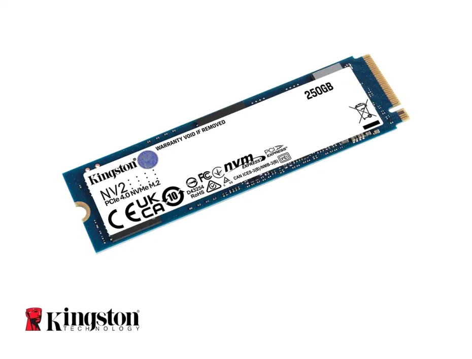 Unidad De Almacenamiento Ssd M.2 Pcie Kingston 250gb Nvme Nv2, 2280 (snv2s/250g) 3000mb/s