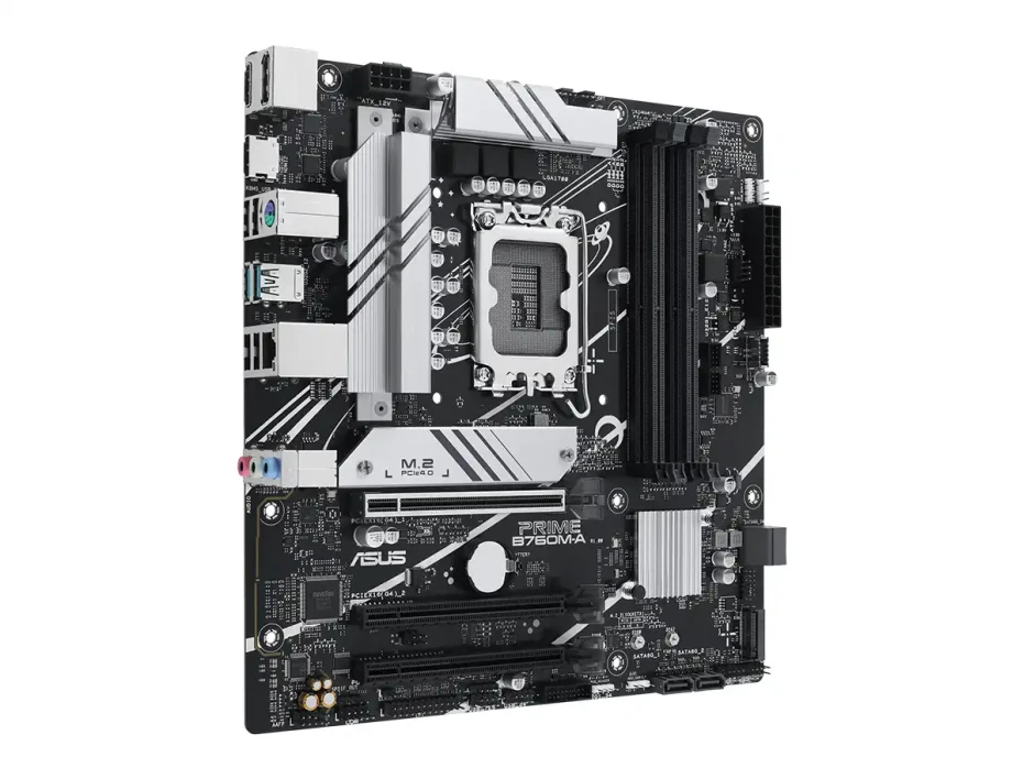 Placa Madre Asus B760m-a Prime Csm (b760m-a Csm) Socket Lga 1700, Ram Ddr5 Buss 7200oc Mhz, 14va, 13va, 12va Gen