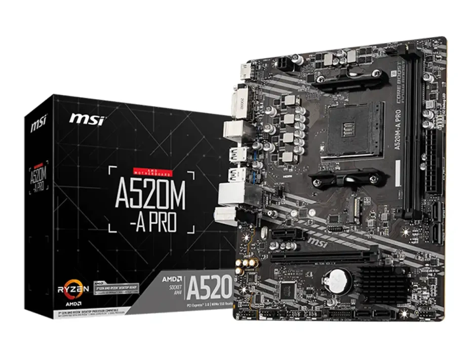 Placa Madre Msi A520m-a Pro (911-7c96-031) Socket Am4, Ram Ddr4 Buss 4600mhz