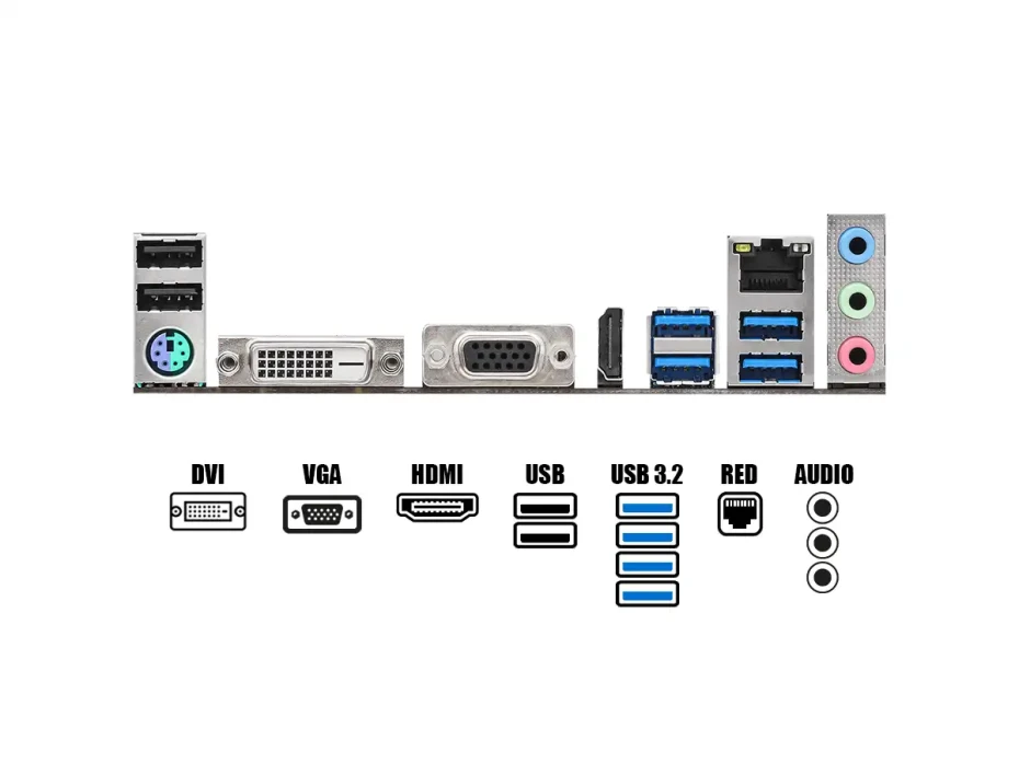 Placa Madre Asrock B450m-hdv R4.0 (90-mxb9n0-a0uayz) Socket Am4, Ram Ddr4 Buss 3200oc Mhz