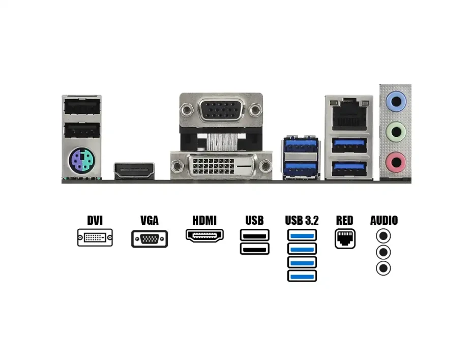 Placa Madre Asrock A520m-hdv (90-mxbe50-a0uayz) Socket Am4, Ram Ddr4 Buss 4733oc Mhz