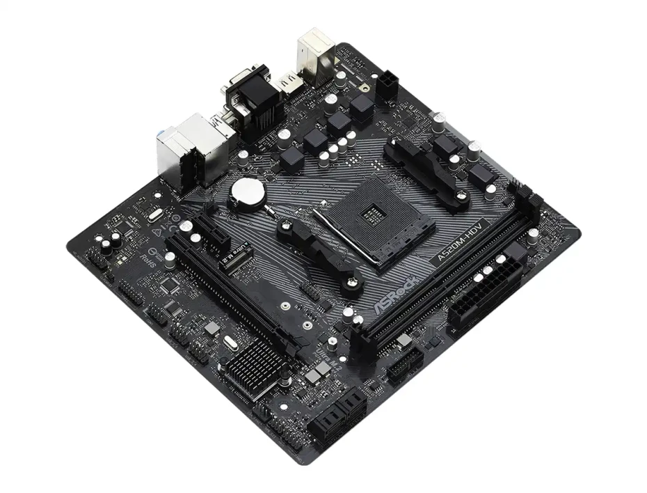 Placa Madre Asrock A520m-hdv (90-mxbe50-a0uayz) Socket Am4, Ram Ddr4 Buss 4733oc Mhz