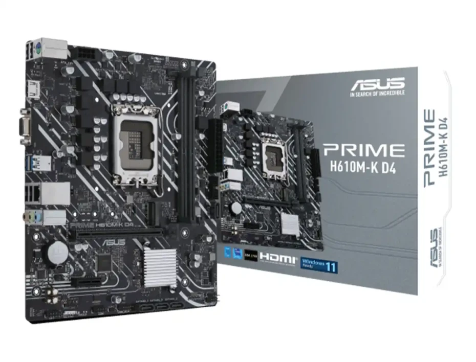 Placa Madre Asus Prime H610m-k D4 (90mb1a10-m0eay0) Socket Lga 1700, Ram Ddr4 Buss 3200mhz, 13va, 12va Gen