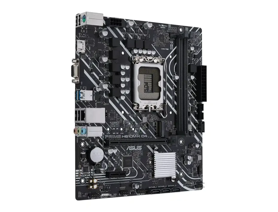 Placa Madre Asus Prime H610m-k D4 (90mb1a10-m0eay0) Socket Lga 1700, Ram Ddr4 Buss 3200mhz, 13va, 12va Gen