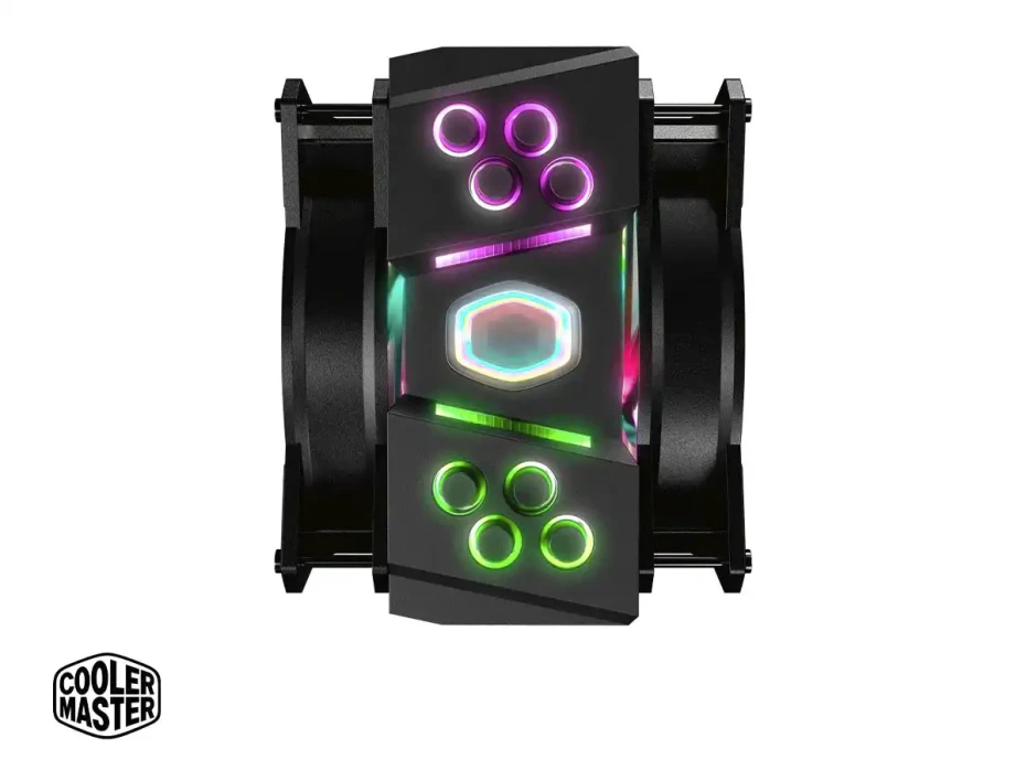 Cooler Para Procesador Cooler Master Masterair Ma410m (mam-t4pn-218pc-r1) 2 Ventiladores, Led Rgb