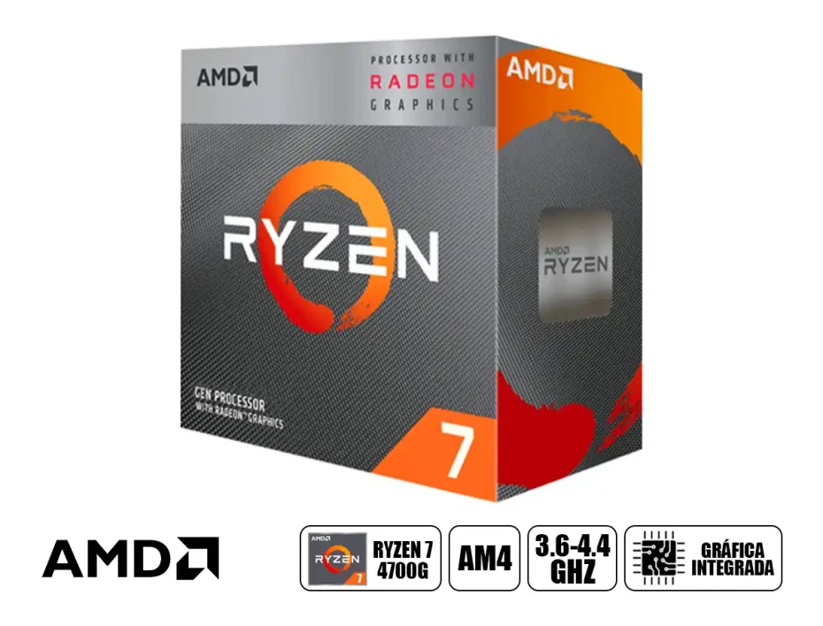 Procesador Amd Ryzen 7 Pro 4750g 3.6ghz Hasta 4.4ghz 8mb (100 -100000145mpk) Am4, 8 Nucleos, Oem, C/cooler