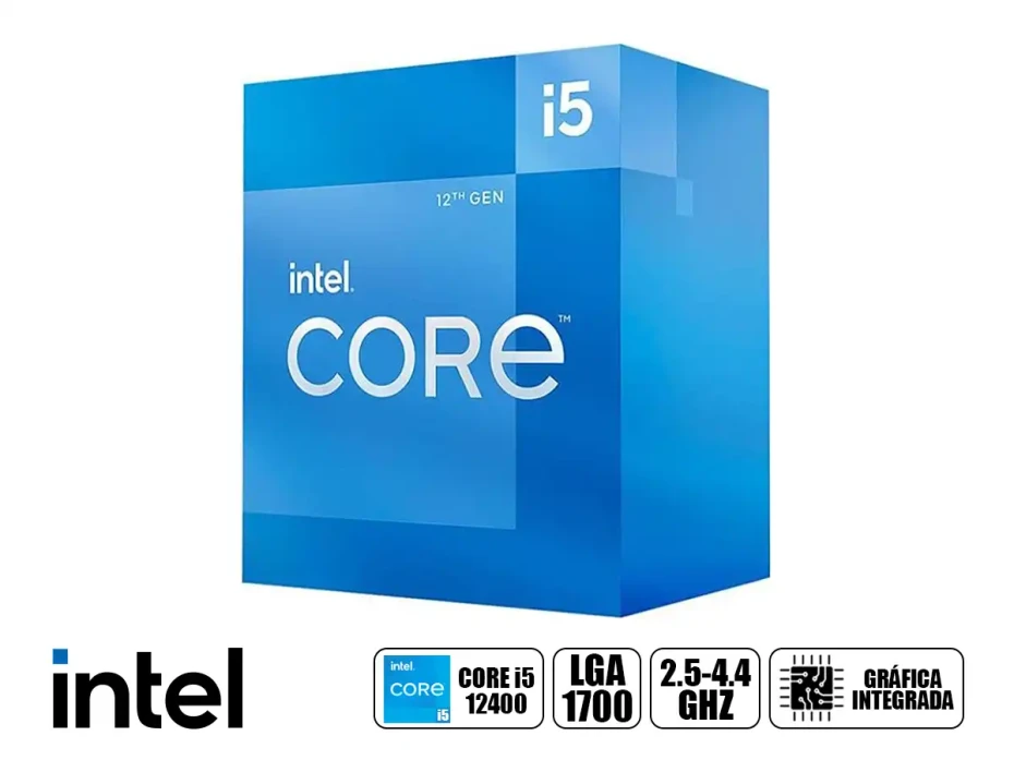 Procesador Intel Core I5 12400 2.5ghz Hasta 4.4ghz 18mb (bx8071512400) Lga 1700, 6 Nucleos, C/ Grafica Uhd 730