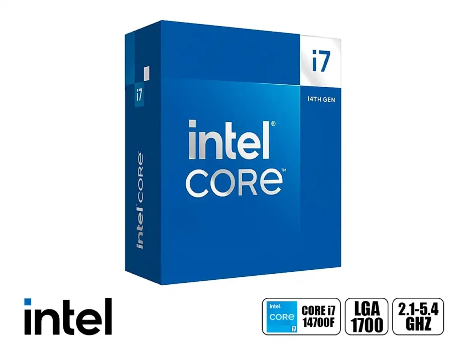 Procesador Intel Core I7 14700f 2.1ghz Hasta 5.4ghz 33mb (bx8071514700f) Lga 1700, 20 Nucleos, S/ Grafica, C/ Cooler