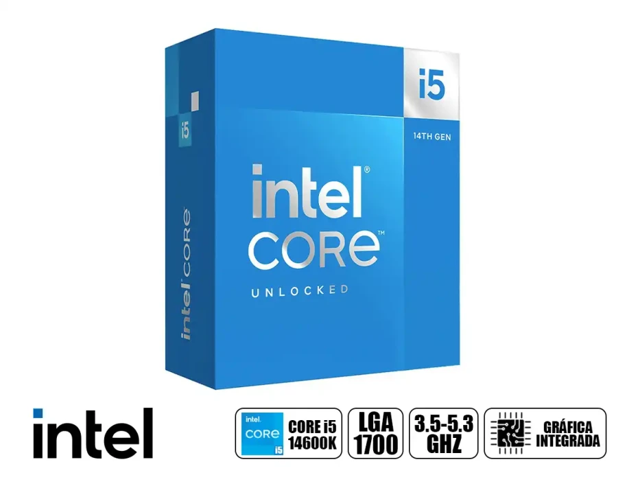 Procesador Intel Core I5 14600k 3.5ghz Hasta 5.3ghz 24mb (bx8071514600k) Lga1700, 14 Nucleos, C/ Grafica Uhd 770, S/ Cooler