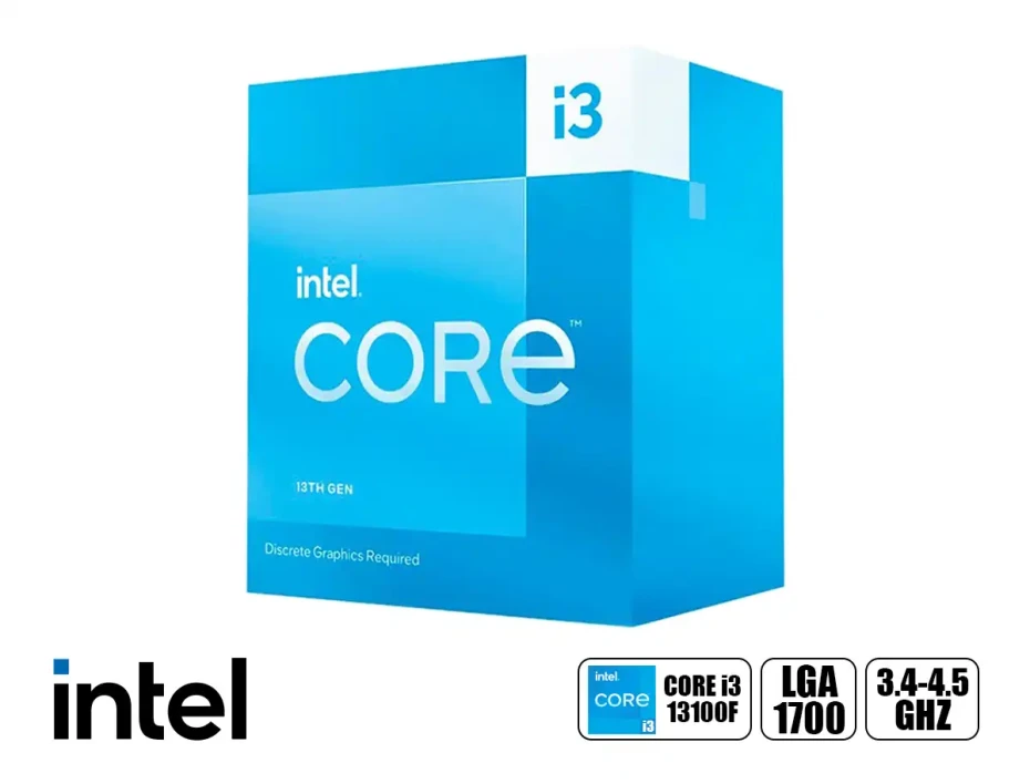 Procesador Intel Core I3 13100f 3.4ghz Hasta 4.50ghz 12mb (bx8071513100f) Lga 1700, 4 Nucleos, S/ Grafica