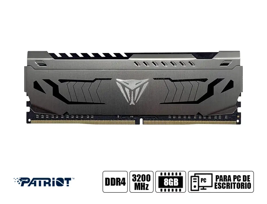 Memoria Ram Patriot Ddr4 8gb Viper Steel (pvs48g320c6) 3200 Mhz, Negro