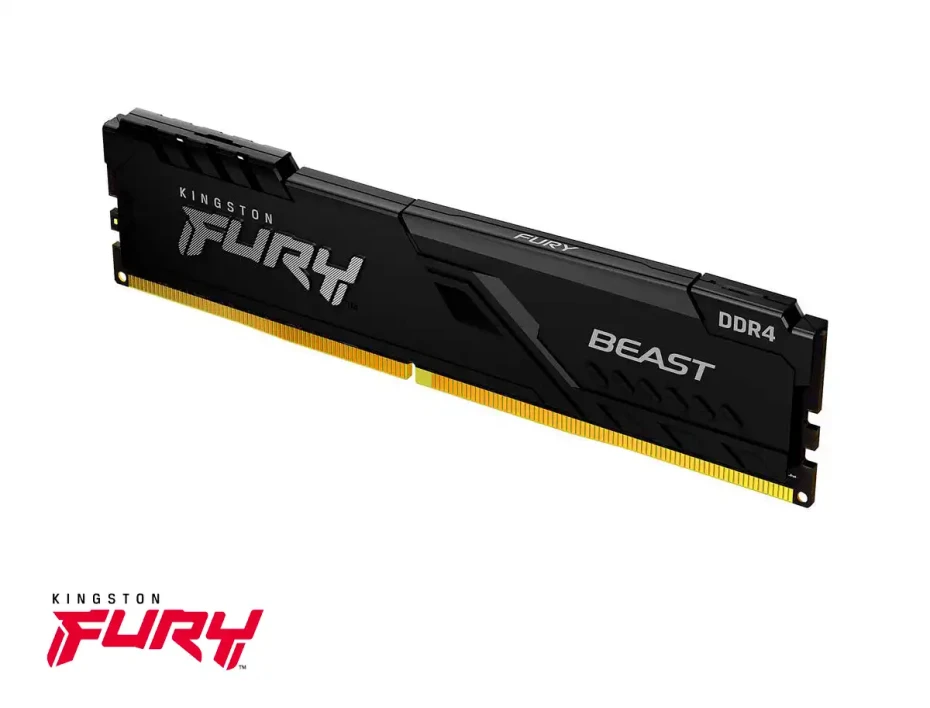 Memoria Ram Kingston Fury Ddr4 8gb Beast (kf432c16bb/8) 3200 Mhz, Negro