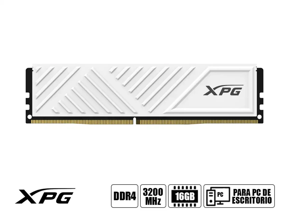 Memoria Ram Xpg Ddr4 16gb Gammix D35 (ax4u320016g16a-swhd35) 3200 Mhz, Blanco