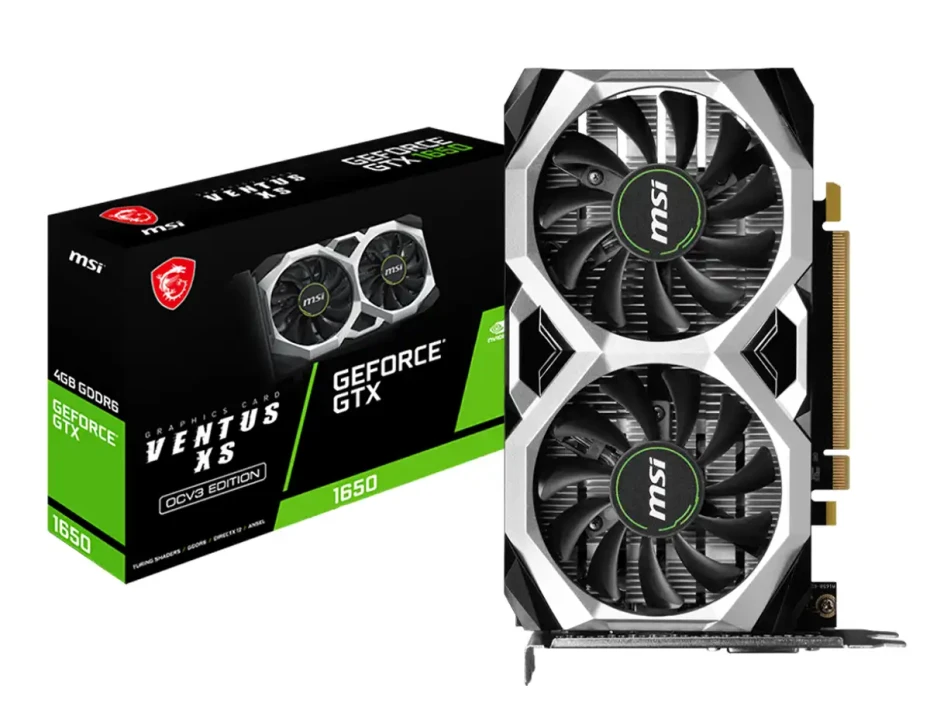 Tarjeta De Video Msi Gtx 1650 Ventus Xs Oc V3 4gb Gddr6 (912-v812-003) Geforce Nvidia 128 Bits, 2 Ventiladores