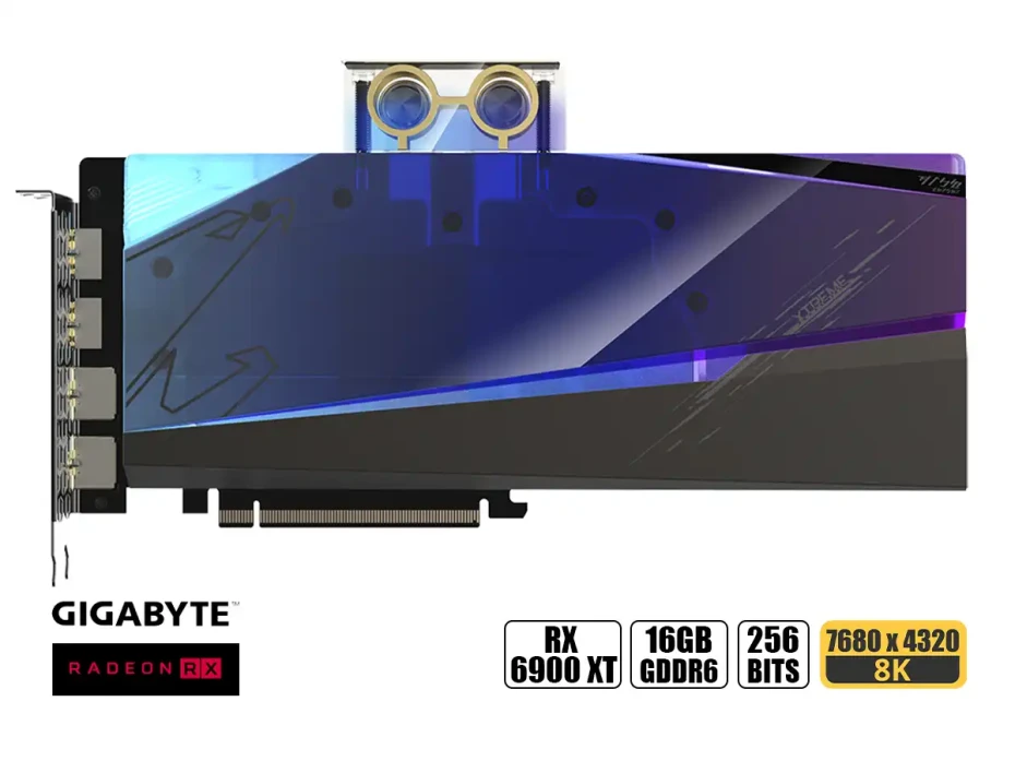 Tarjeta De Video Gigabyte Rx 6900 Xt Xtreme Waterforce 16gb Gddr6 (gv-r69xtaorusx-wb-16) Radeon 256 Bits