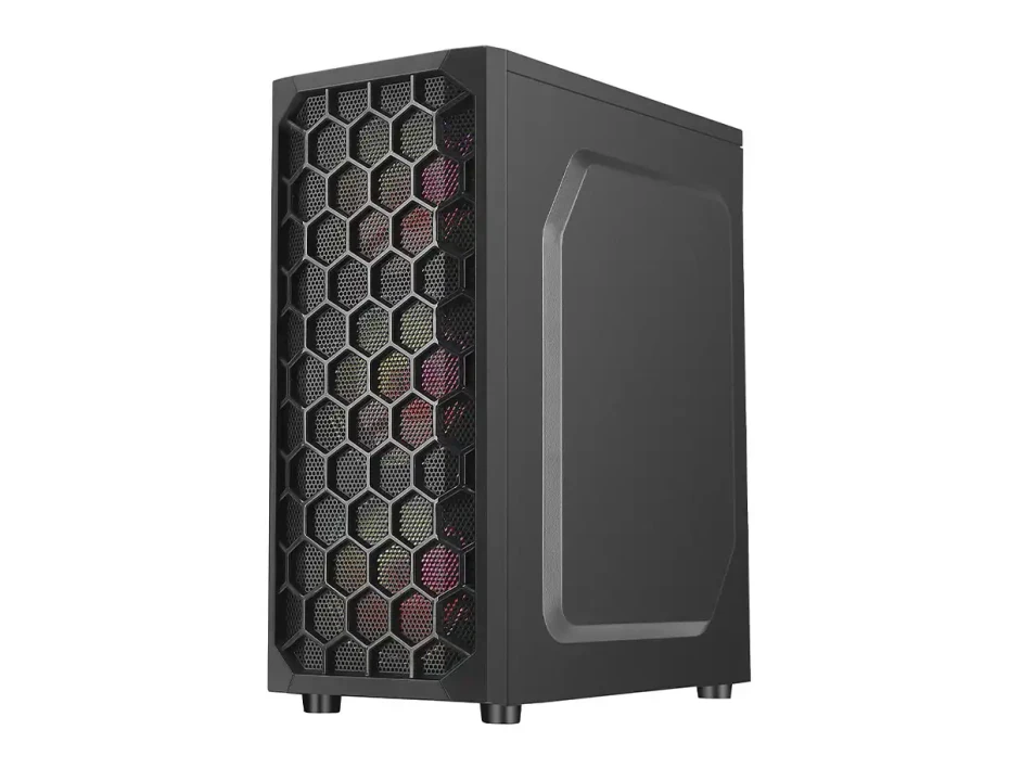 Case Gambyte Scale S/fuente (cs-sca4rbwkg-lg) Panel De Vidrio, 4 Ventiladores, Led Rgb, Negro