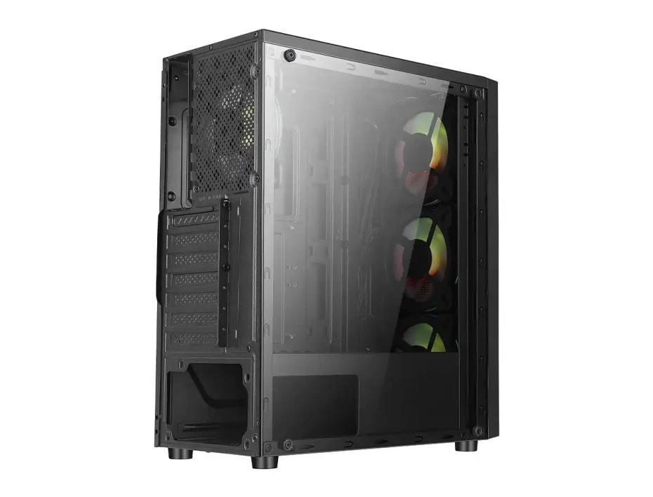 Case Gambyte Scale S/fuente (cs-sca4rbwkg-lg) Panel De Vidrio, 4 Ventiladores, Led Rgb, Negro