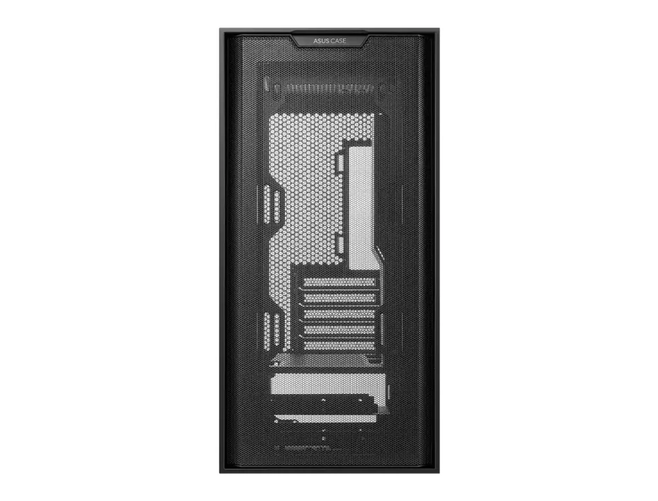 Case Asus A21 Con Malla S/fuente (90-c-asus-a21_bk) Panel De Vidrio,  Negro, Micro Atx