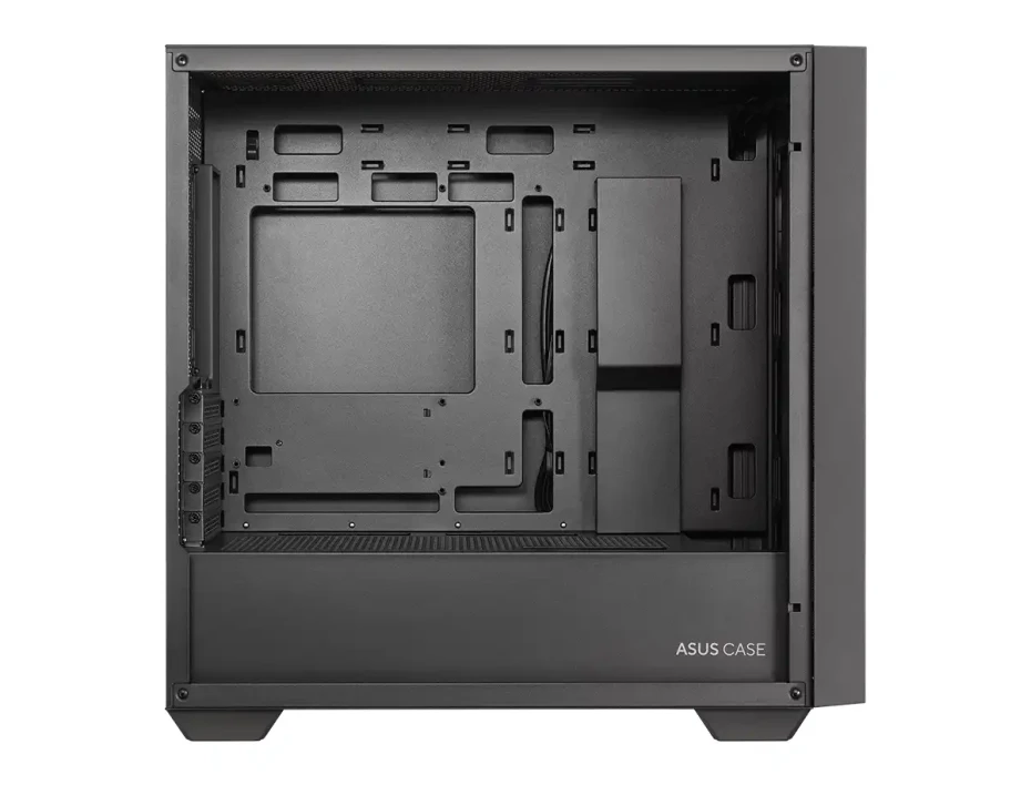 Case Asus A21 Con Malla S/fuente (90-c-asus-a21_bk) Panel De Vidrio,  Negro, Micro Atx