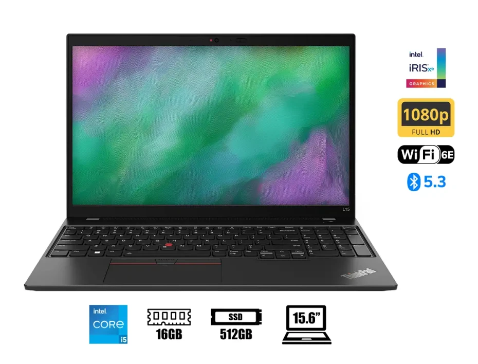 Laptop Lenovo Core I5-1335u Thinkpad L15 Gen 4 (21h4000nlm) Pantalla 15.6" Fhd, Ram 16gb, Ssd 512gb, Win11 Pro, 13gen.