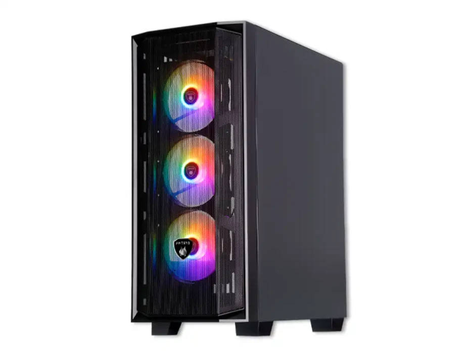 Case Antryx Gaming Rx-270 S/fuente (ac-rx270kfr) Vidrio Templado, 4 Ventiladores, Led Frgb, Negro