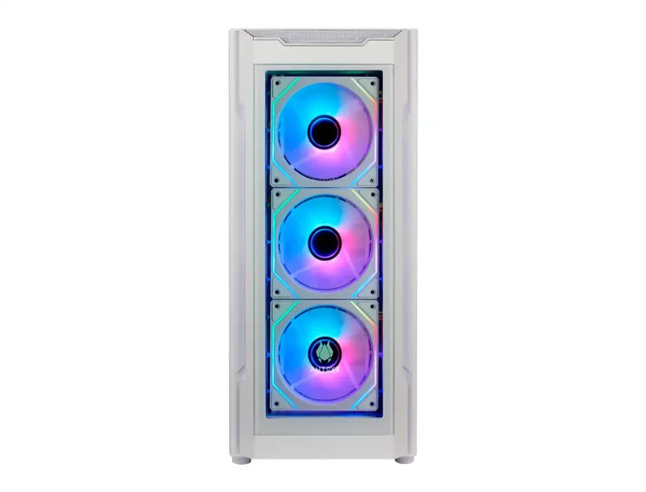 Case Antryx Rx-560 White S/fuente (ac-rx560w) Panel De Vidrio, 3 Ventiladores, Led Argb, Blanco