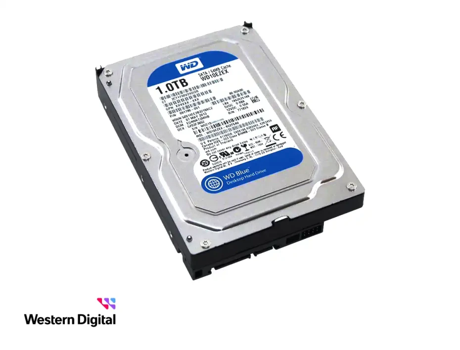 Disco Duro Western Digital 1tb (wd10ezex) Cache De 64mb, 7200 Rpm, 3.5", Sata 3, Para Pc De Escritorio, Azul