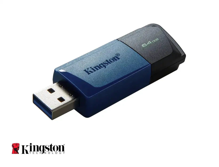 Memoria Usb Kingston 64gb Datatraveler Exodia (dtxm/64gb) Usb 3.2, Dispositivo De Almacenamiento, Negro Y Azul