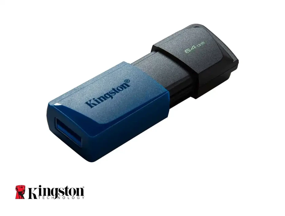 Memoria Usb Kingston 64gb Datatraveler Exodia (dtxm/64gb) Usb 3.2, Dispositivo De Almacenamiento, Negro Y Azul