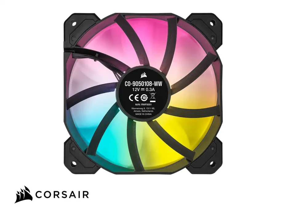 Cooler Para Case Corsair Sp120 Rgb Elite (co-9050108-ww) 120mm, Led Rgb, Negro