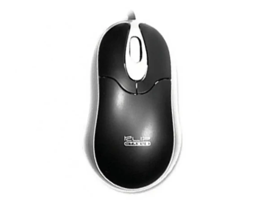 Mouse Klip Mini Retractil (kmo-103) Hasta 800 Dpi, 3 Botones, Negro Con Plomo