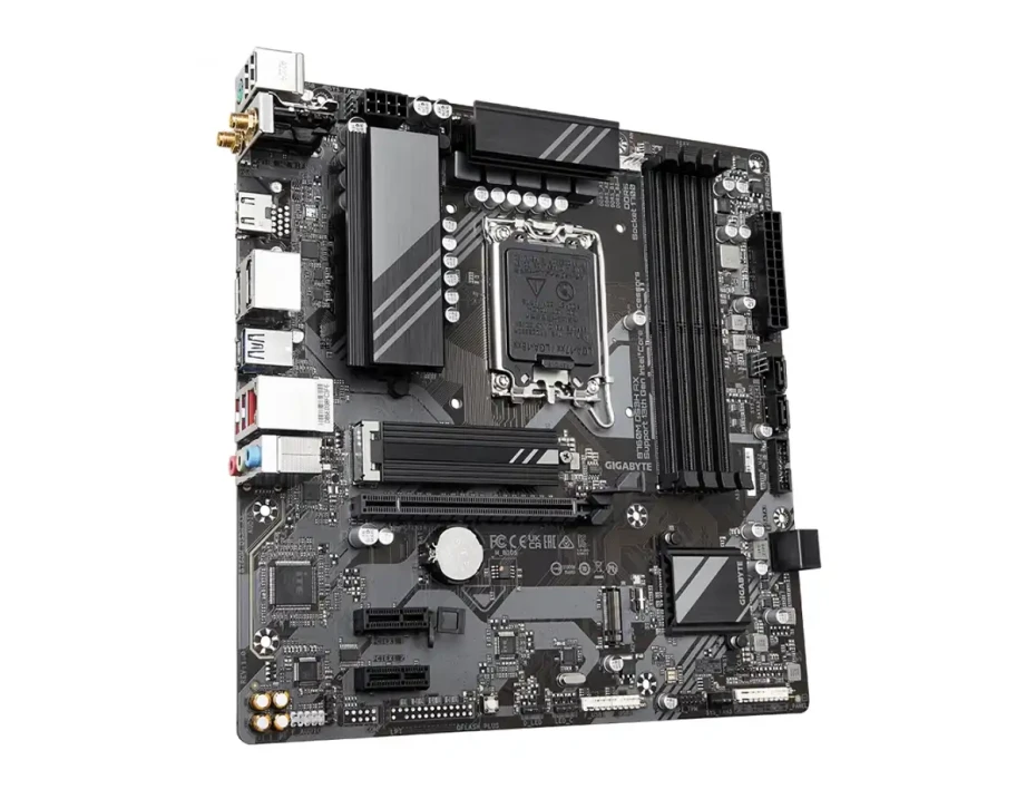 Placa Madre Gigabyte B760m Ds3h Ax (b760m Ds3h Ddr5 G10) Socket Lga 1700, Ram Ddr5 Buss 7600oc Mhz, 14va, 13va, 12va Gen