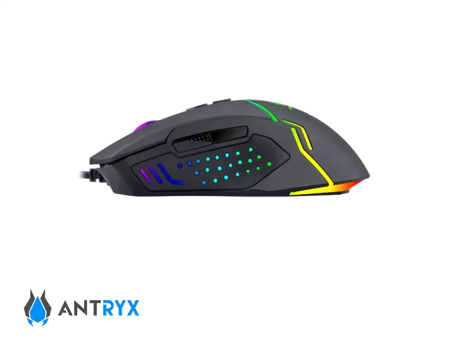 Mouse antryx chrome Askalon (agm-6100k) Hasta 12.400 Dpi, 8 Botones, Rgb, Negro