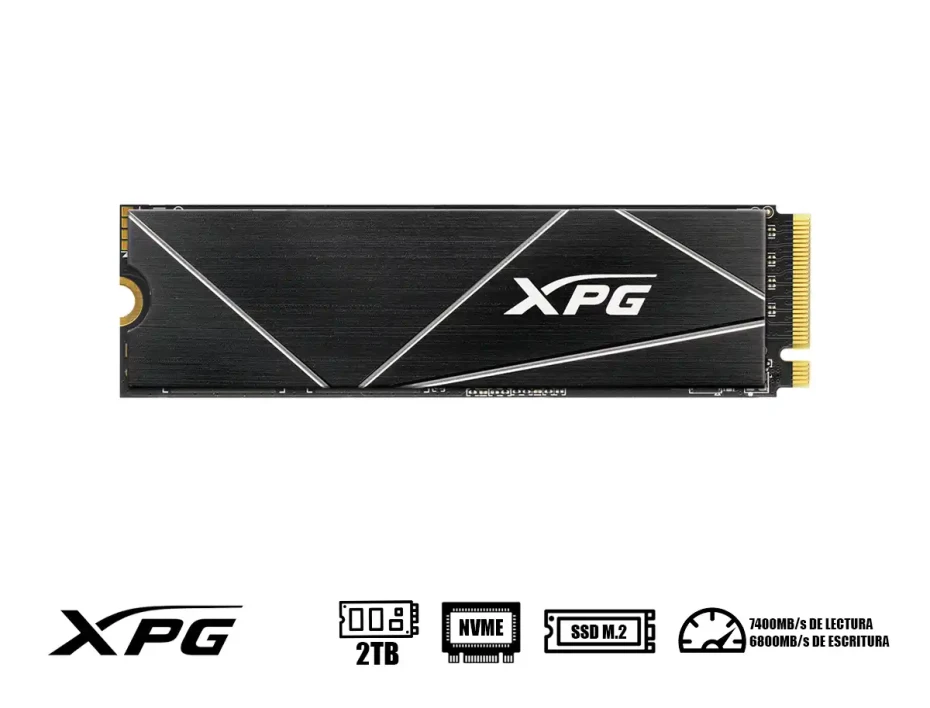 Unidad De Almacenamiento Ssd M.2 Pcie Xpg 2tb Gammix S70, Disipador, Gen4, Nvme 7400mb/s (agammixs70b-2t-cs)