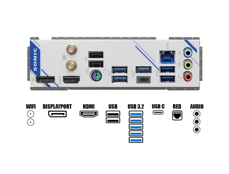 Placa Madre Asrock B760m Pg Sonic Wifi (90-mxbkm0-a0uayz) Socket Lga 1700, Ram Ddr5 7200oc Mhz, 14va, 13va, 12va Gen